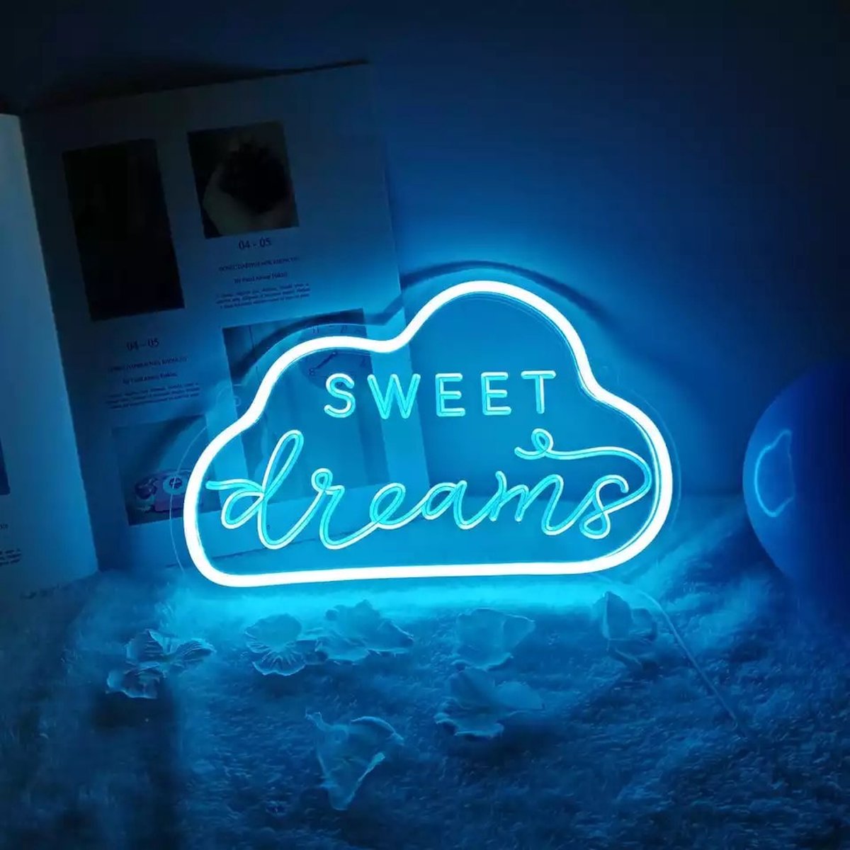 Sweet Dreams Blauw Sfeerlicht | Leuk | Neon Light | Led Hoge Kwaliteit | Gezellig | Mooie Verlichting In Kamer